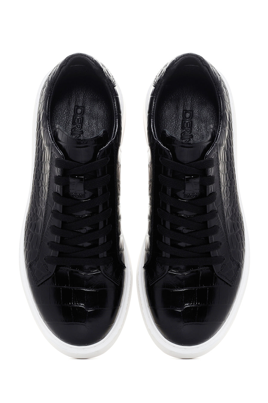 Erkek Siyah Deri Sneaker