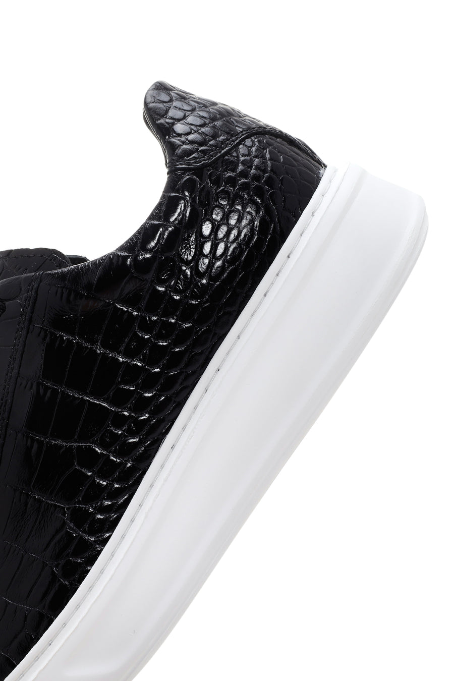 Erkek Siyah Deri Sneaker