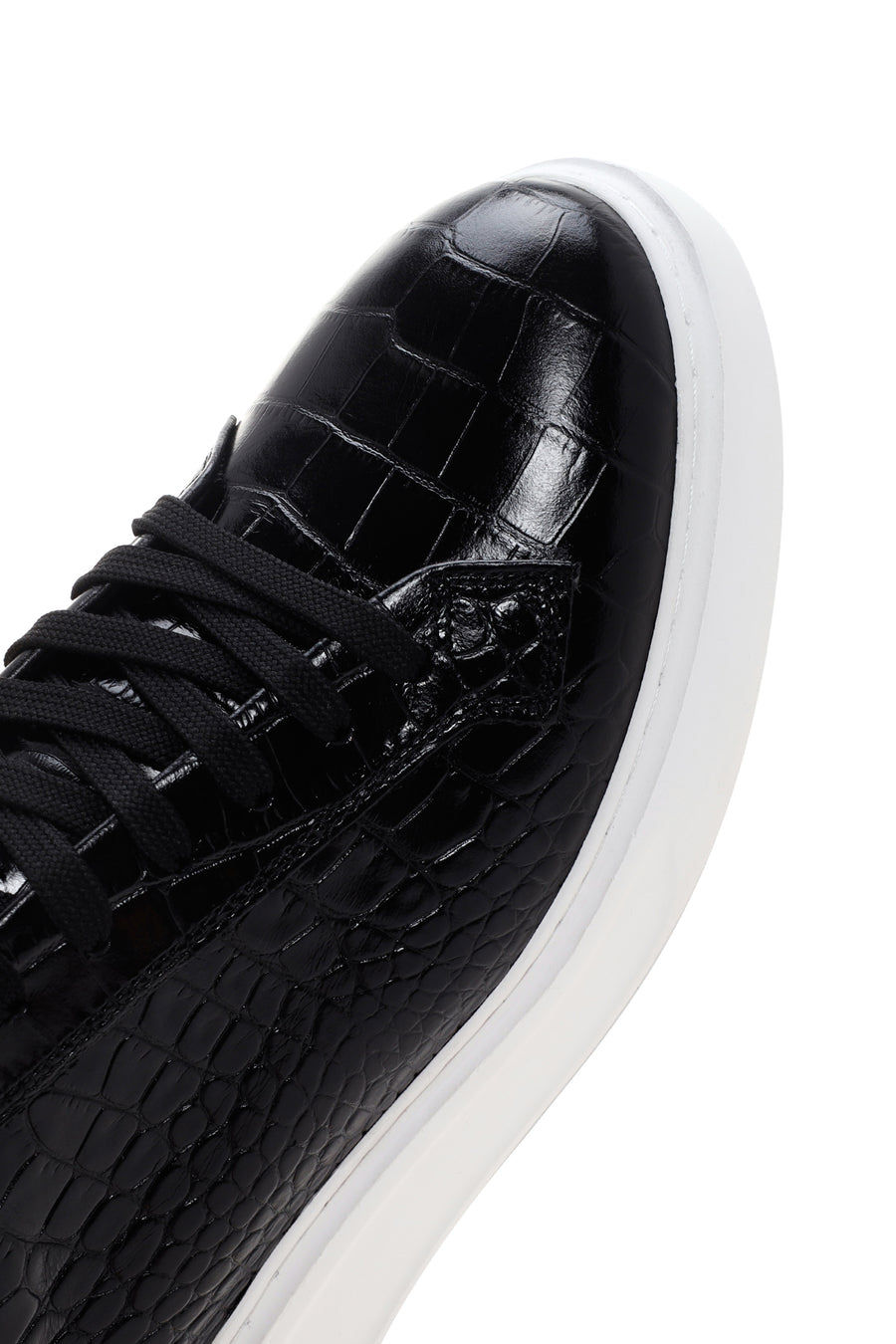 Erkek Siyah Deri Sneaker