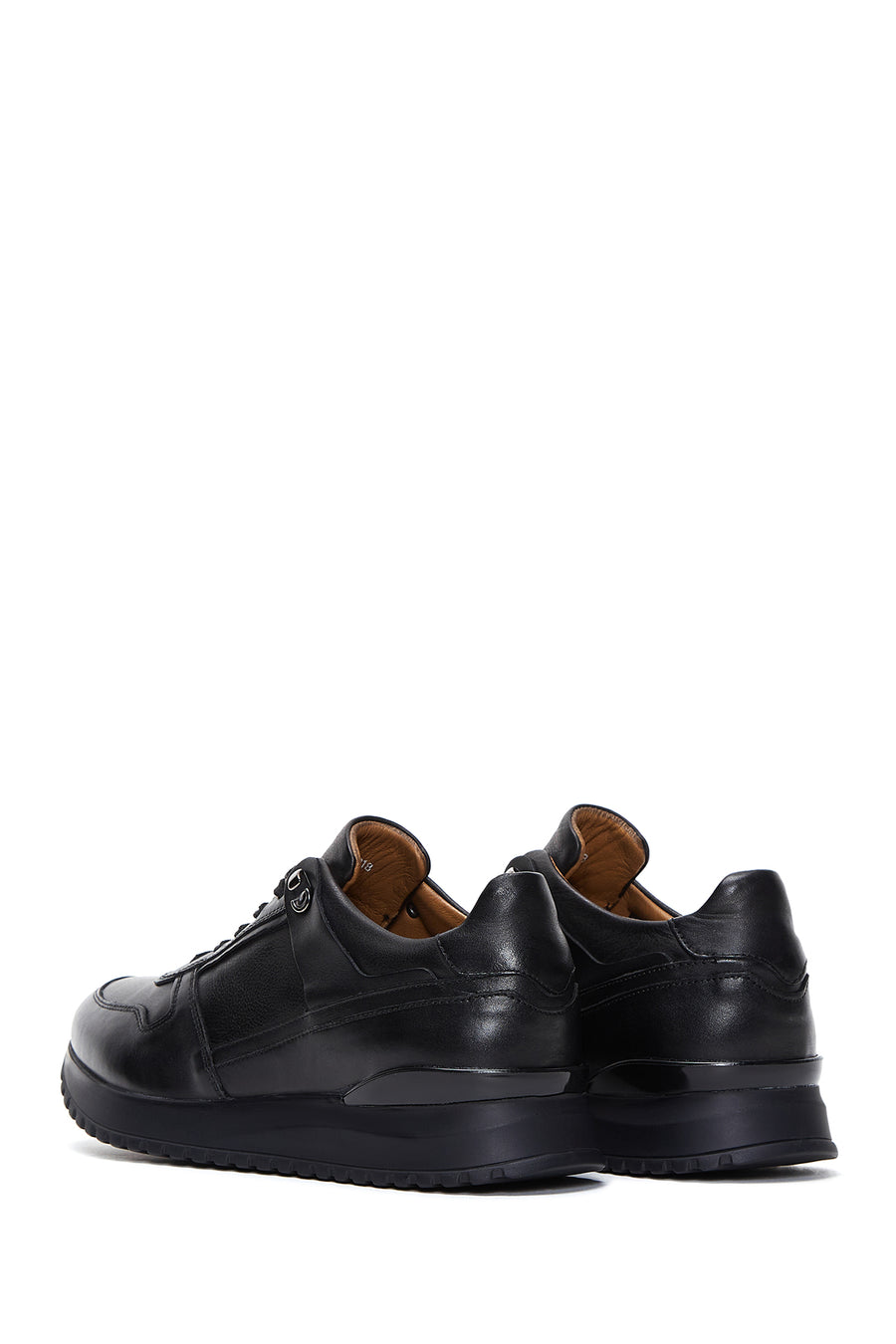 Erkek Siyah Deri Sneaker