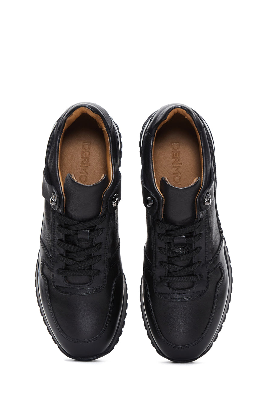 Erkek Siyah Deri Sneaker