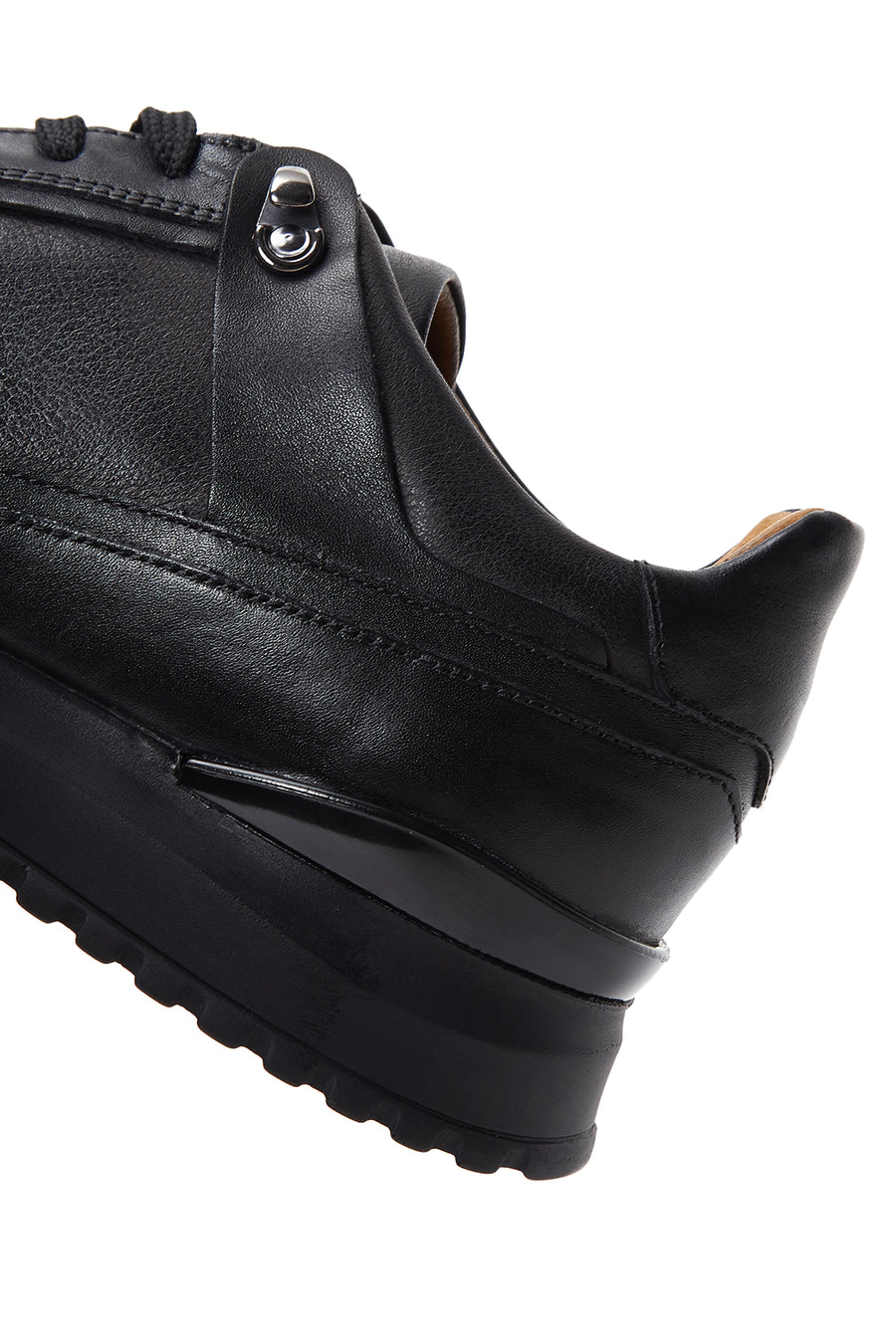 Erkek Siyah Deri Sneaker