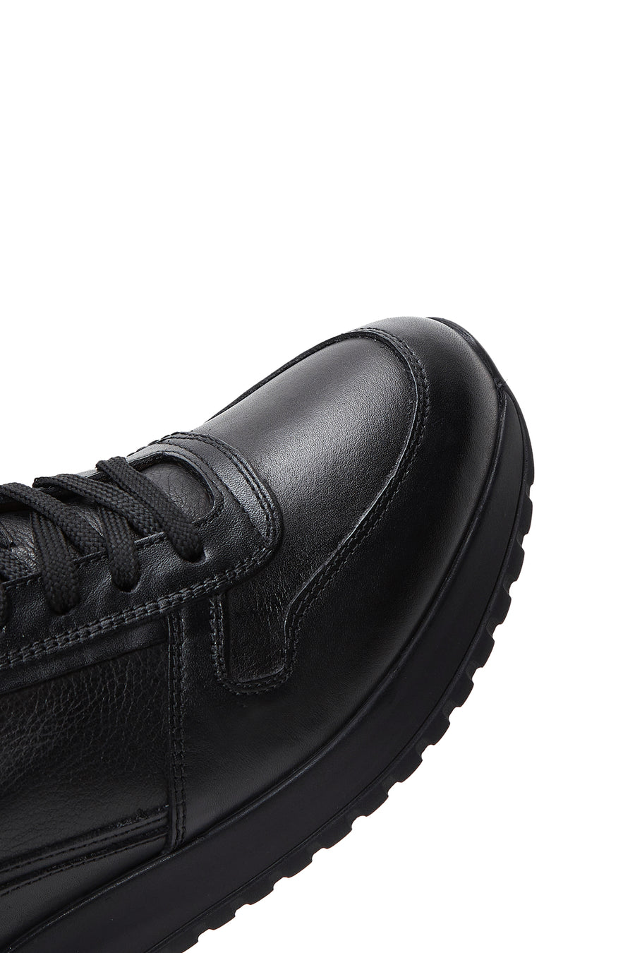 Erkek Siyah Deri Sneaker