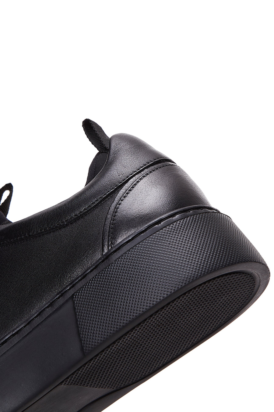 Erkek Siyah Deri Kalın Tabanlı Sneaker