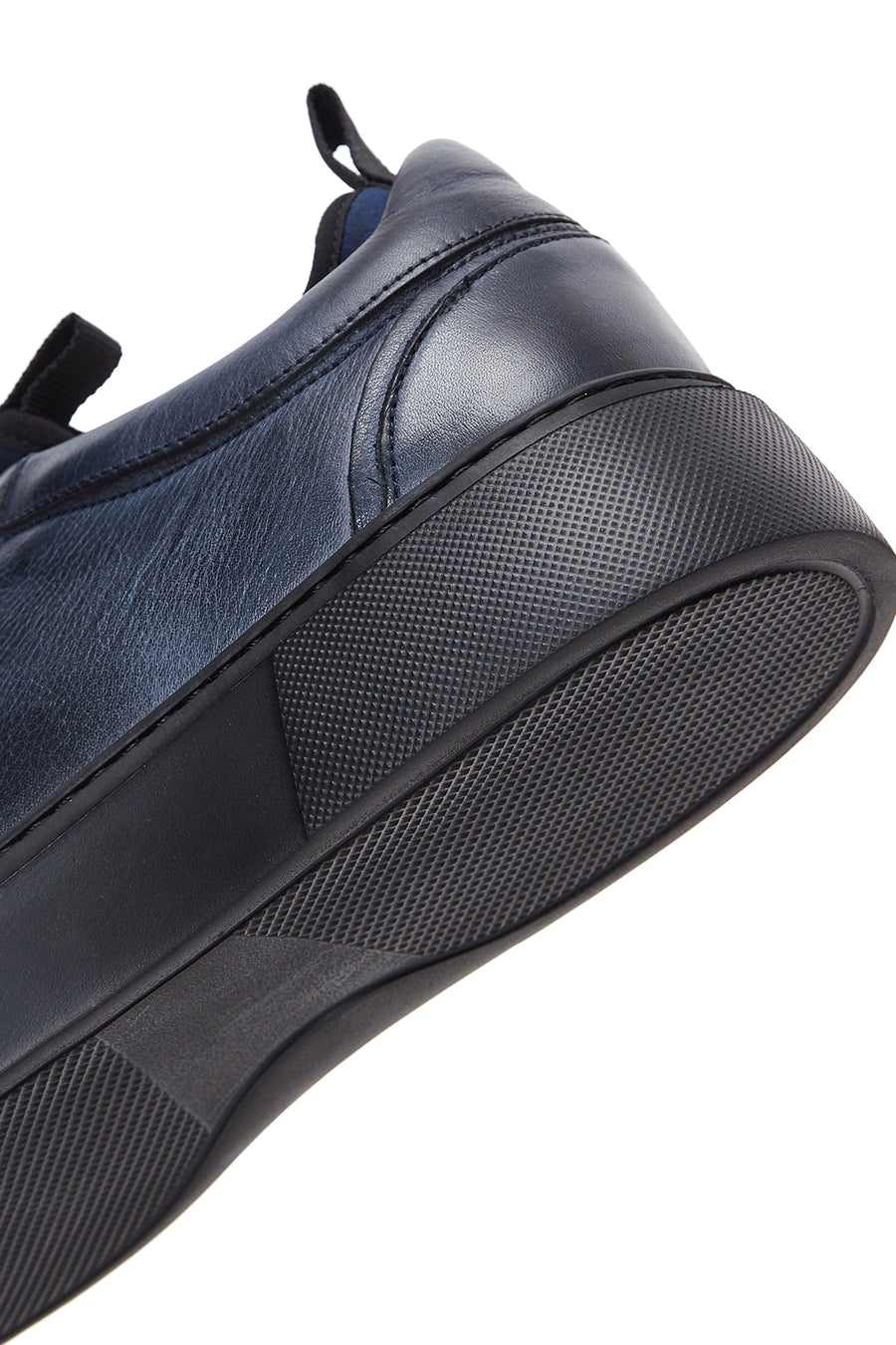 Erkek Lacivert Deri Kalın Tabanlı Sneaker