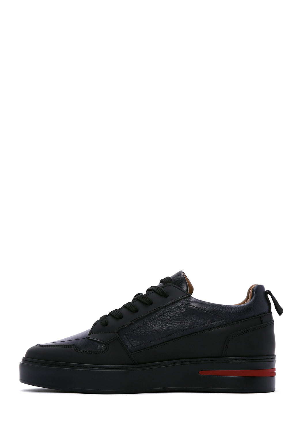 Erkek Siyah Deri Sneaker