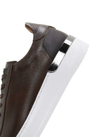 Erkek Kahverengi Deri Sneaker | Derimod