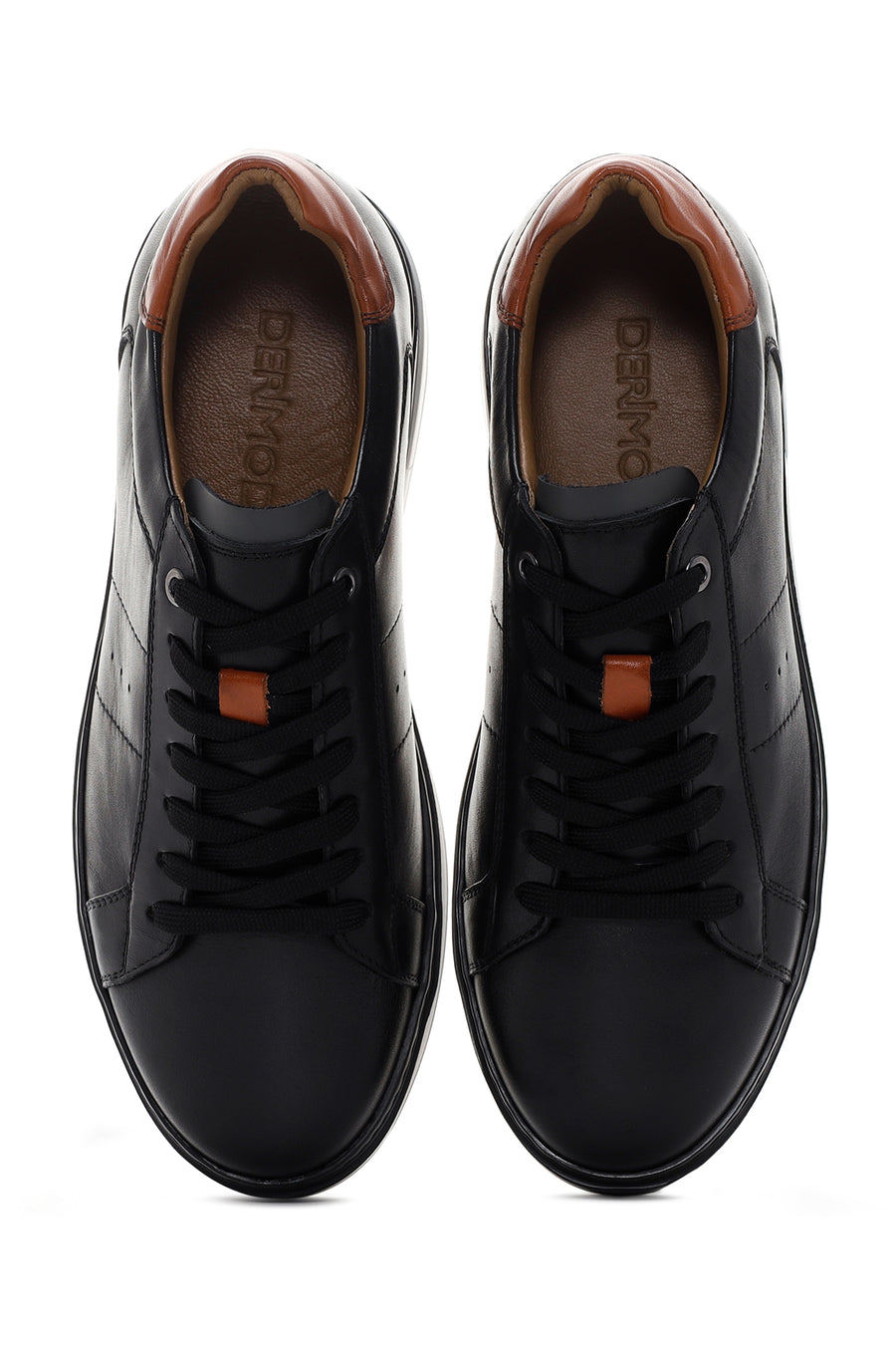 Erkek Siyah Deri Sneaker