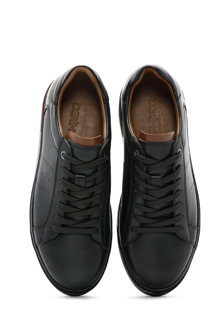 Erkek Haki Deri Sneaker