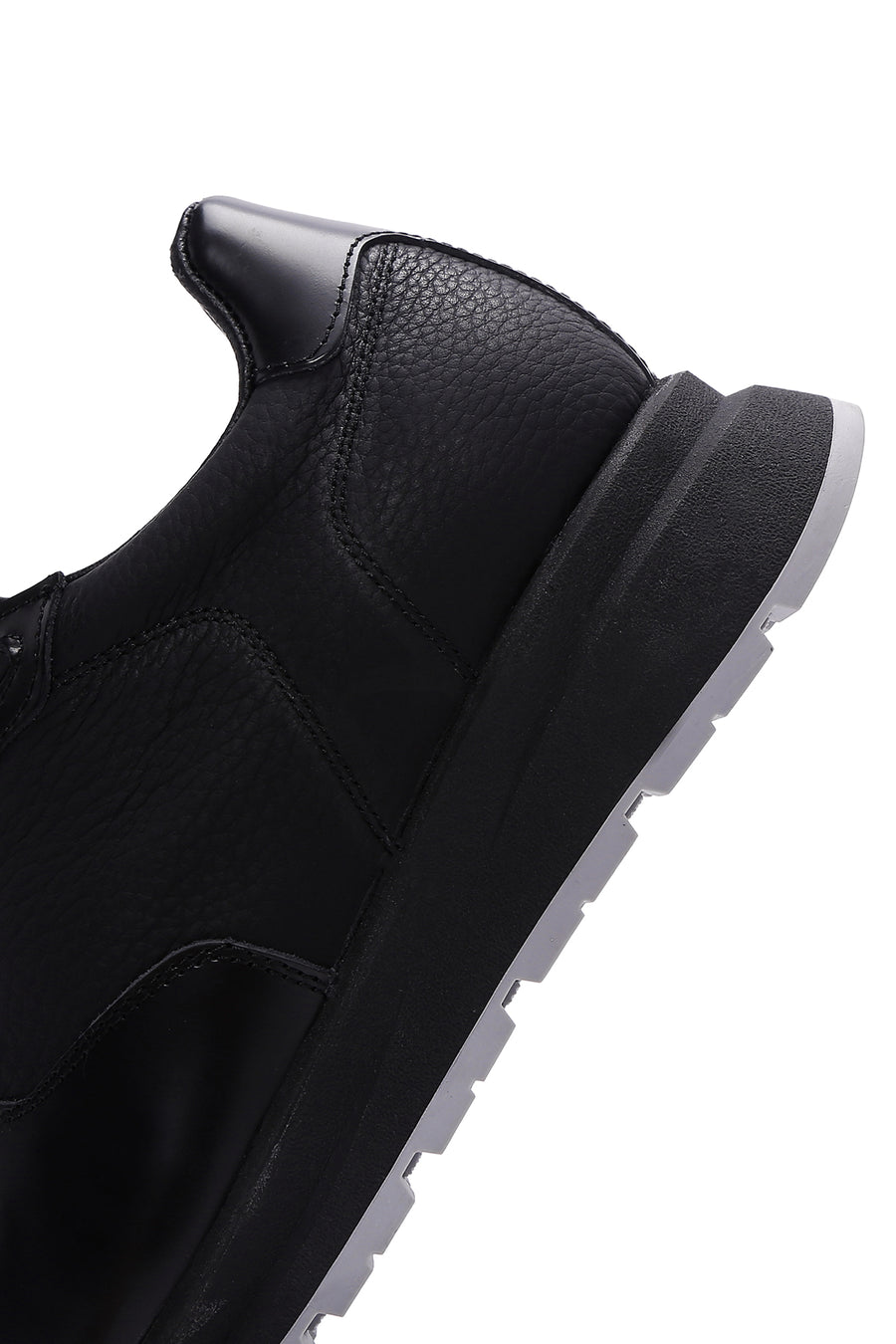 Erkek Siyah Deri Casual Sneaker