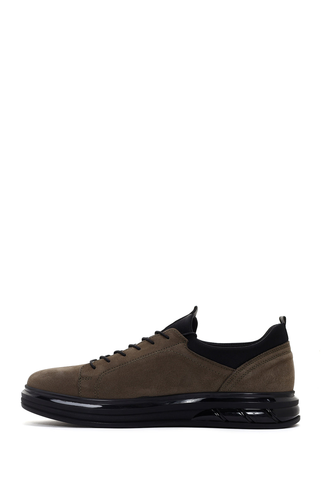 Erkek Haki Nubuk Deri Casual Sneaker