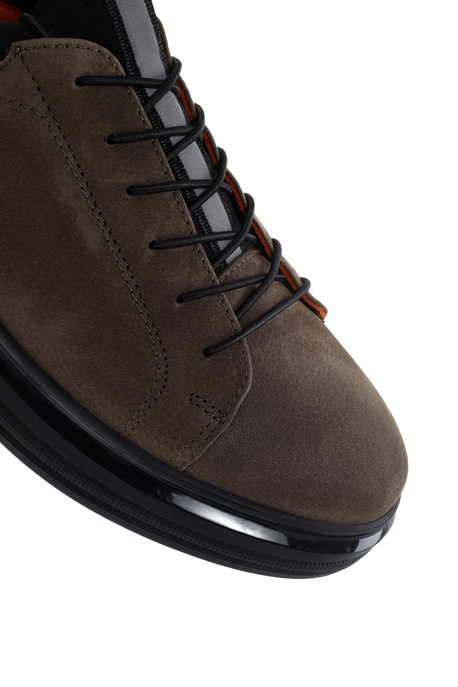 Erkek Haki Nubuk Deri Casual Sneaker