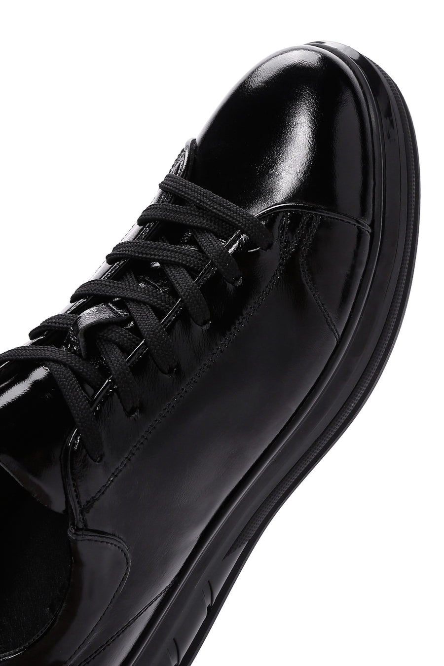 Erkek Siyah Rugan Deri Sneaker