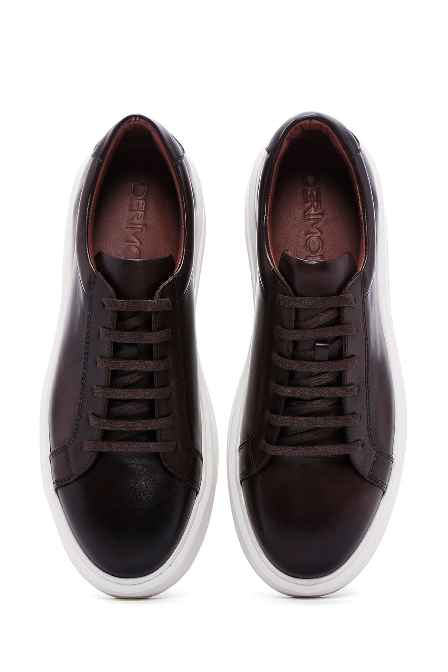 Erkek Kahverengi Deri Sneaker