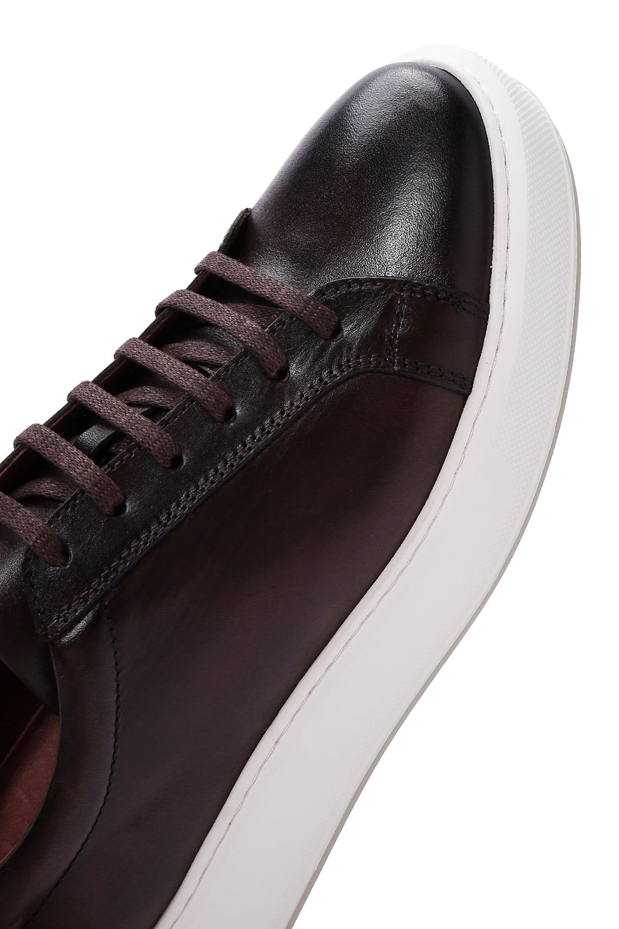 Erkek Kahverengi Deri Sneaker