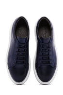 Erkek Lacivert Deri Sneaker | Derimod