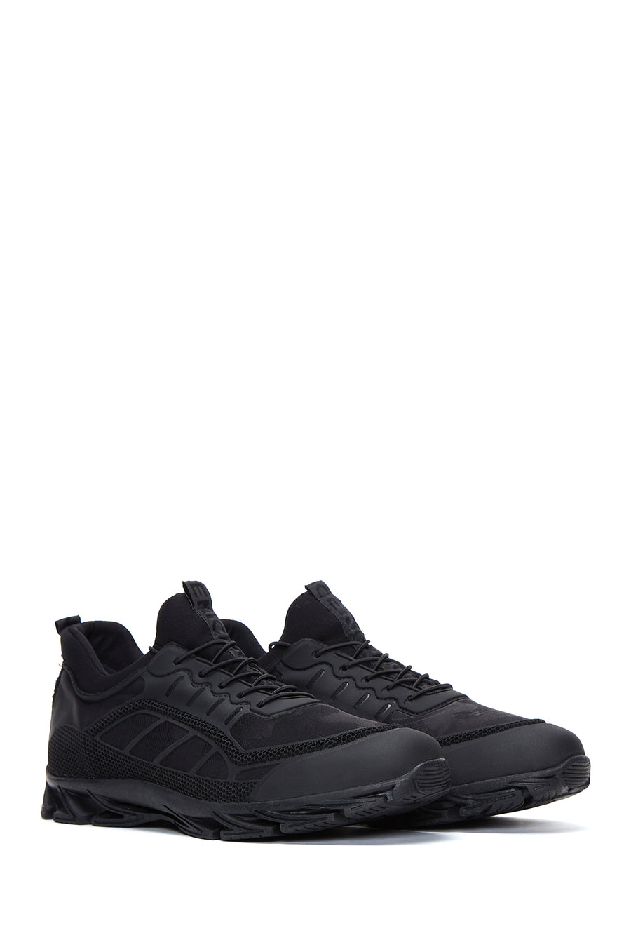 Men's Black Leather Casual Sneaker