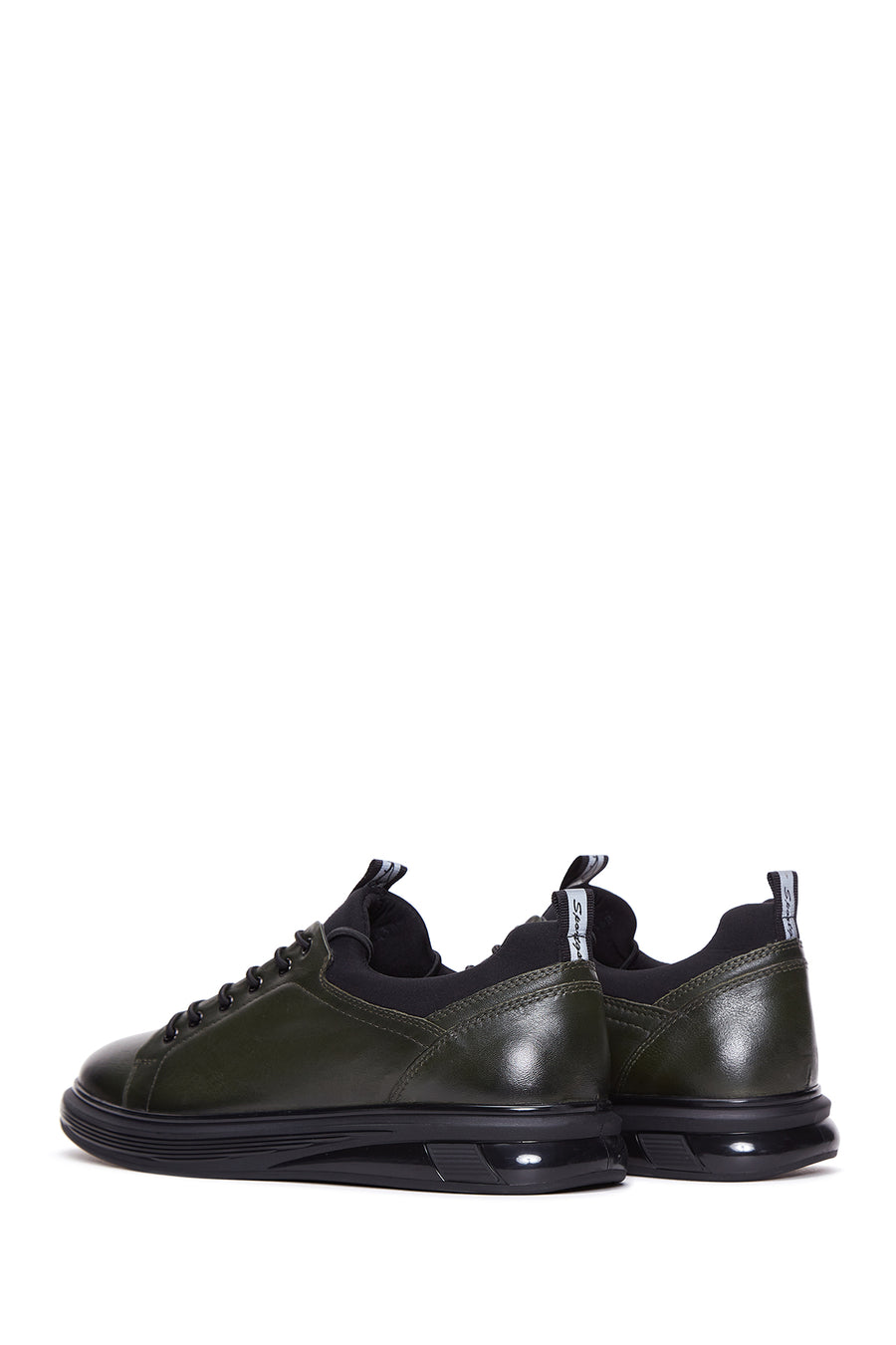 Men's Khaki Leather Casual Sneaker