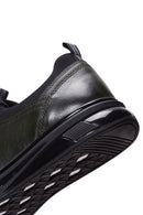 Men's Khaki Leather Casual Sneaker | Derimod