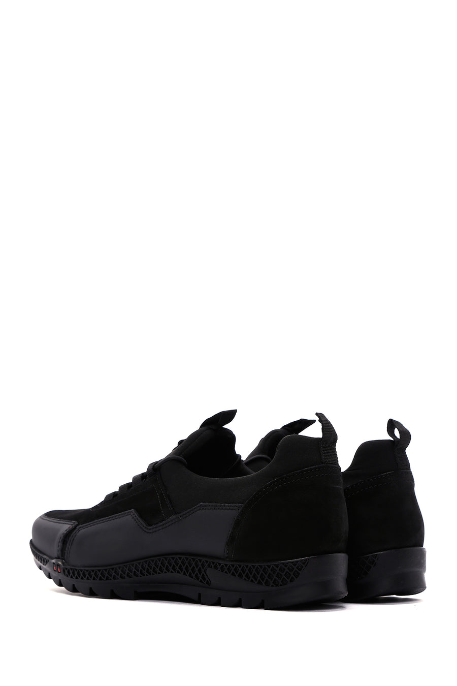 Erkek Siyah Deri Sneaker