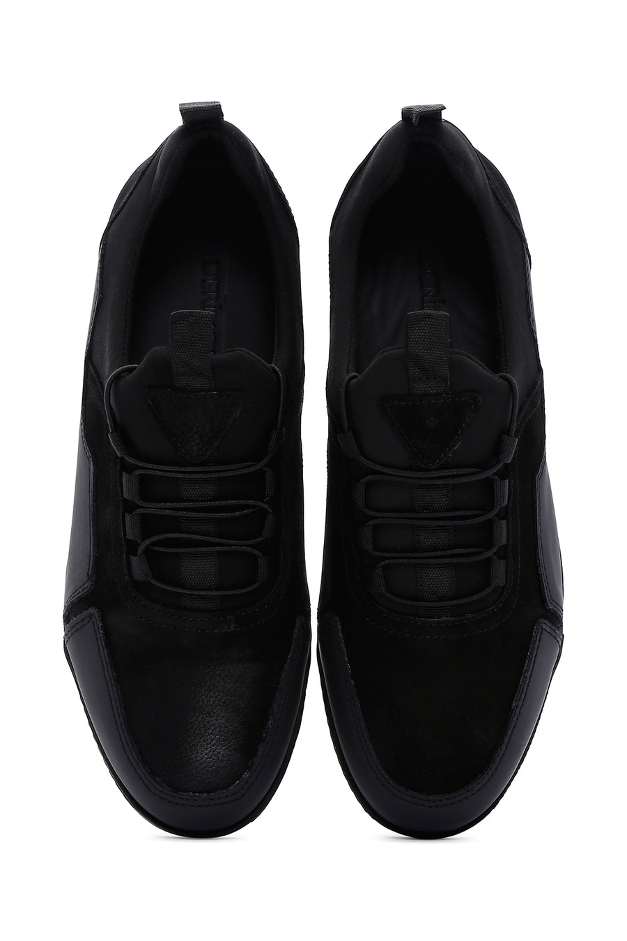 Erkek Siyah Deri Sneaker