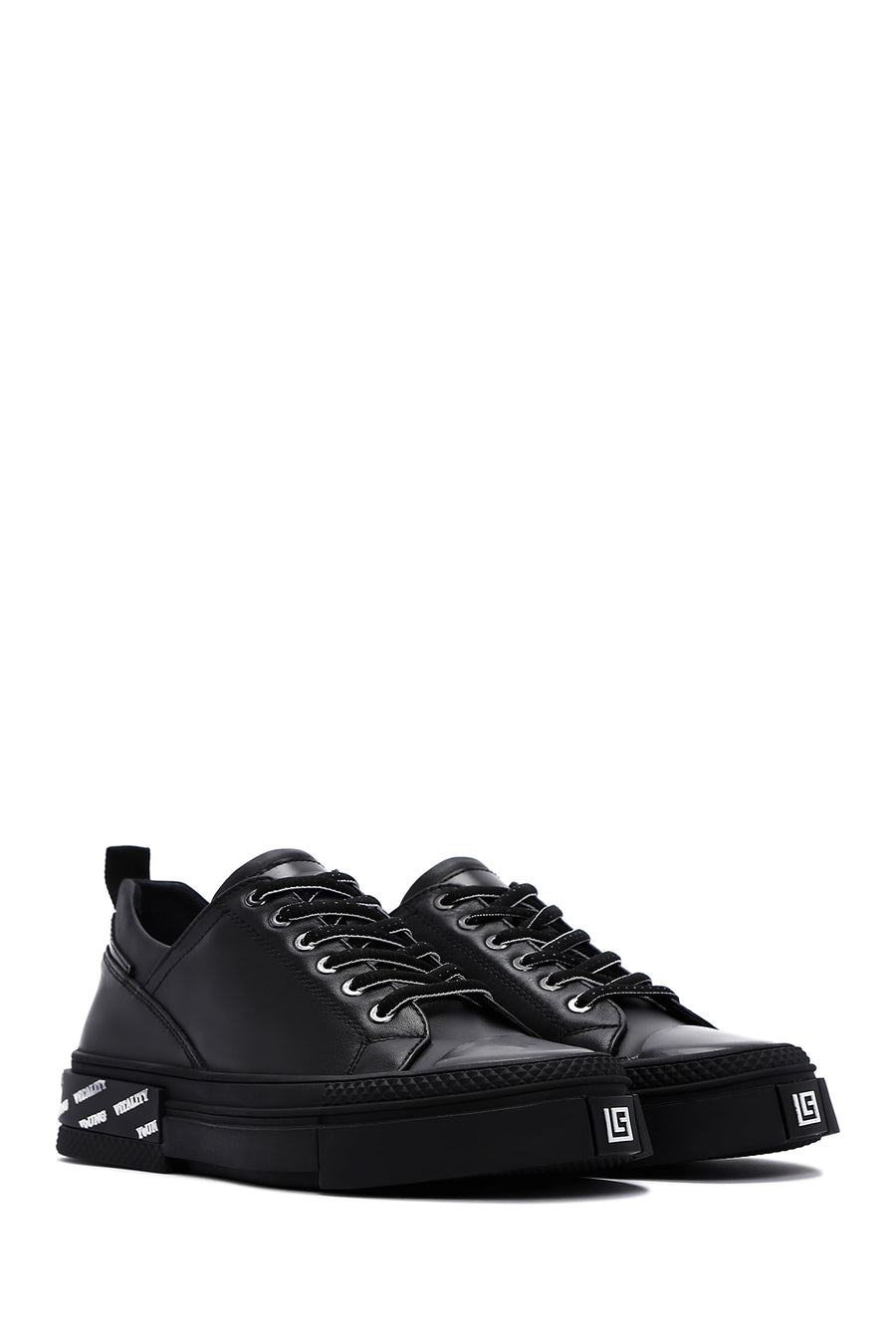 Men's Black Leather Sneaker