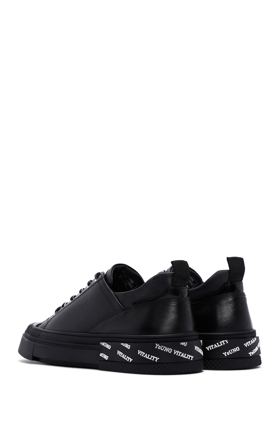 Men's Black Leather Sneaker