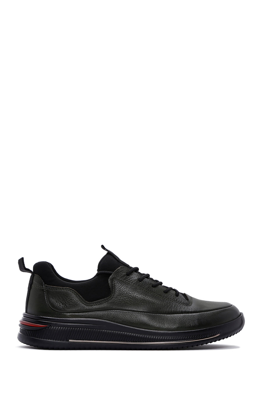 Men's Khaki Leather Sneaker 23WFD622318 | Derimod
