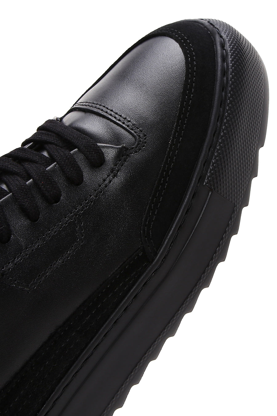 Erkek Siyah Deri Sneaker