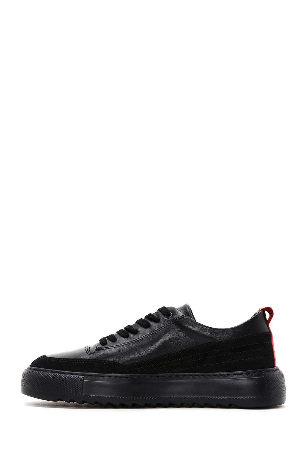 Erkek Siyah Deri Sneaker
