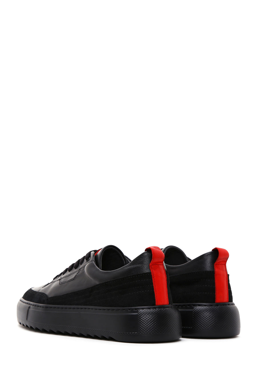 Erkek Siyah Deri Sneaker