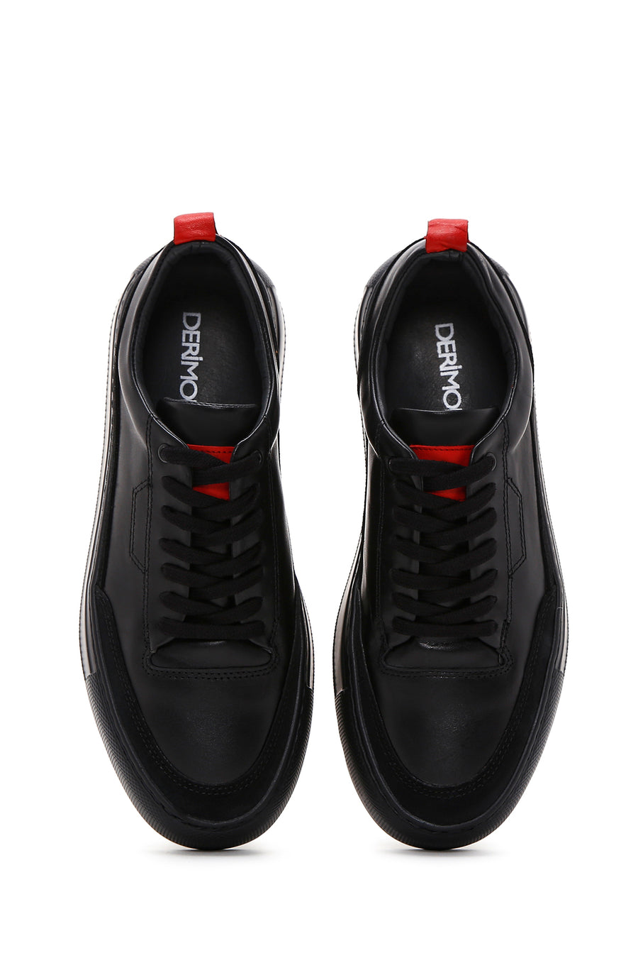 Erkek Siyah Deri Sneaker