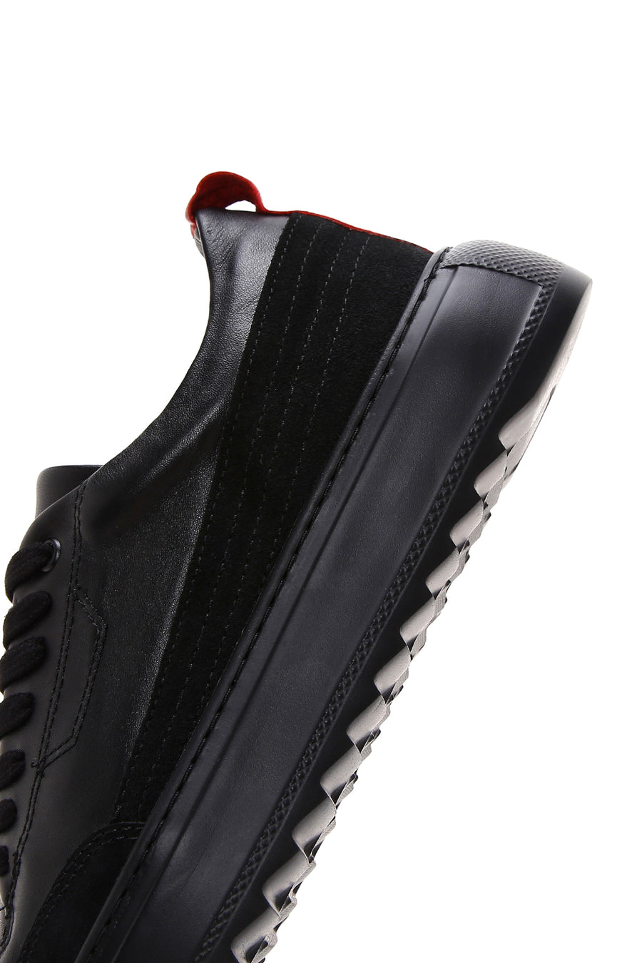 Erkek Siyah Deri Sneaker