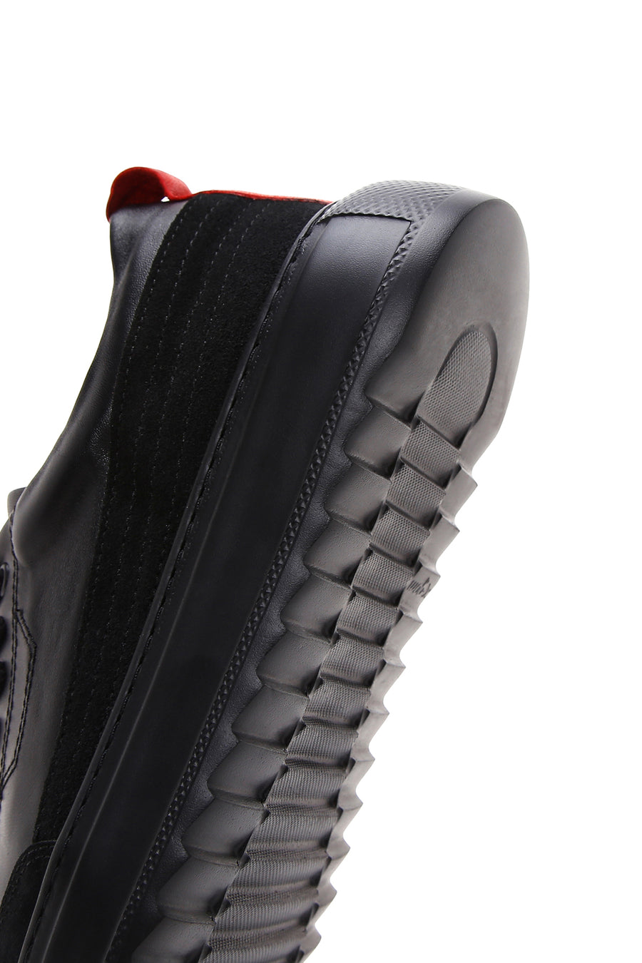 Erkek Siyah Deri Sneaker