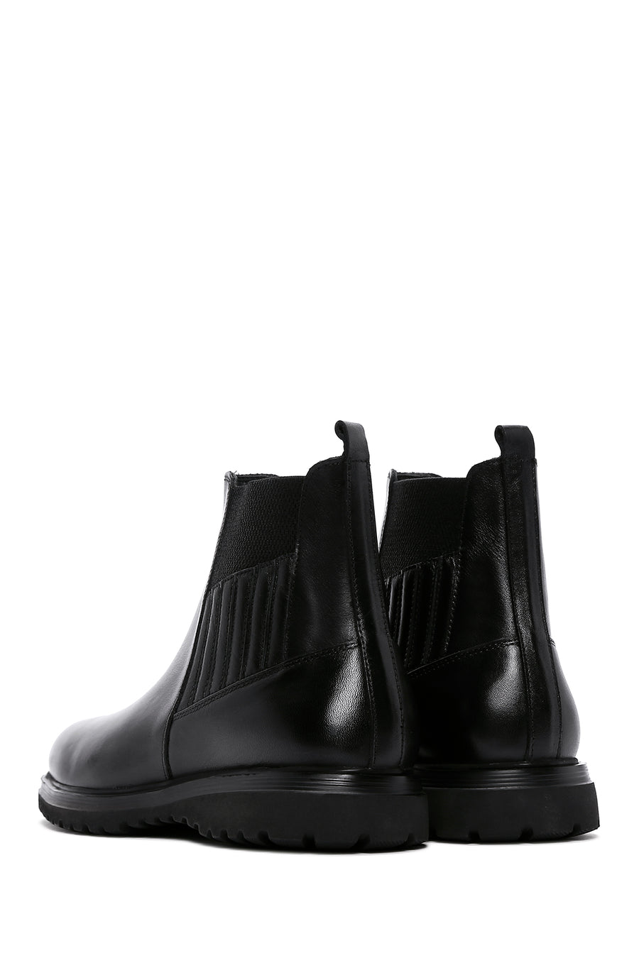Men's Black Leather Chelsea Boots