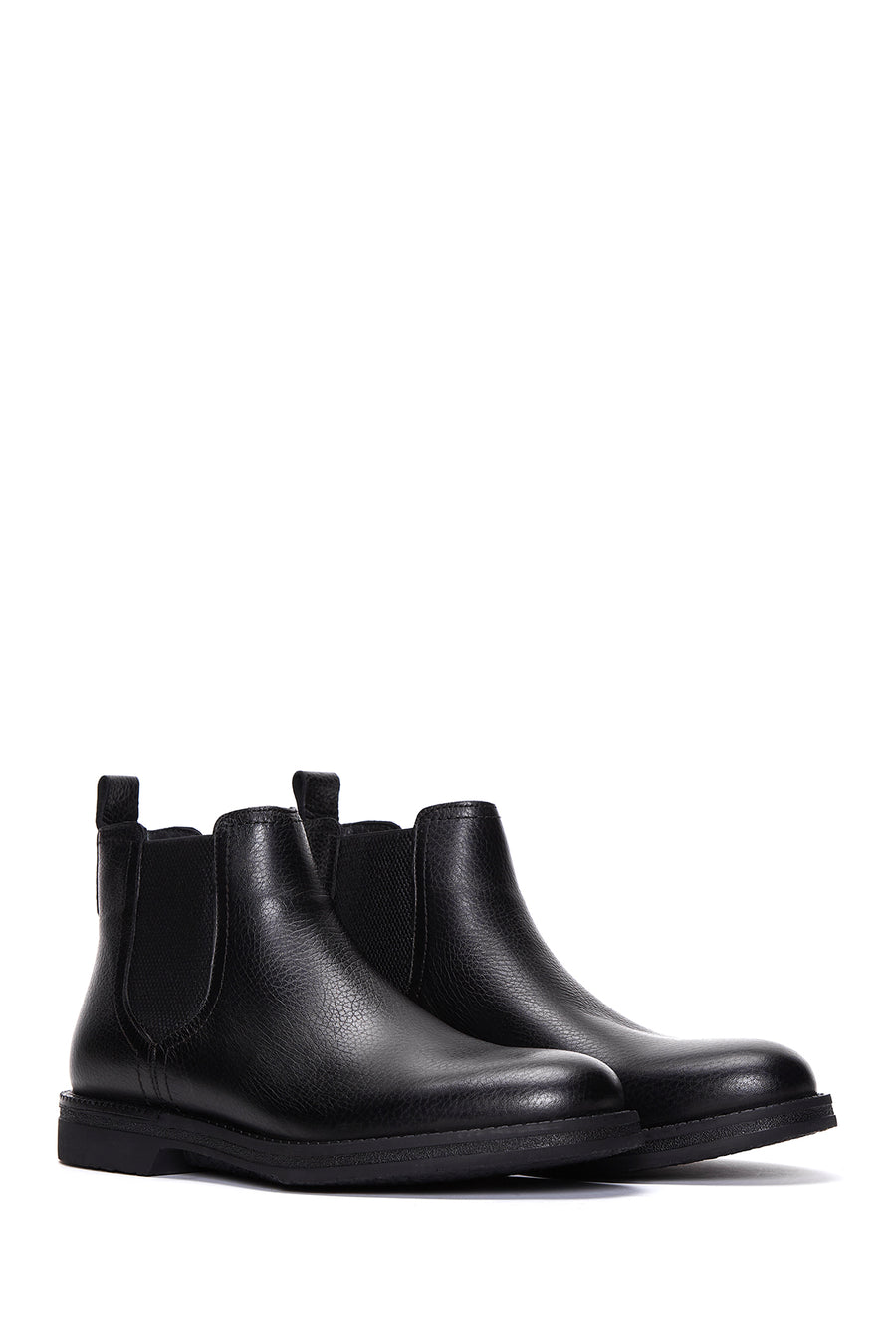 Men's Black Leather Chelsea Boots
