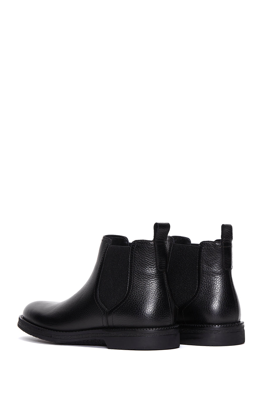 Men's Black Leather Chelsea Boots