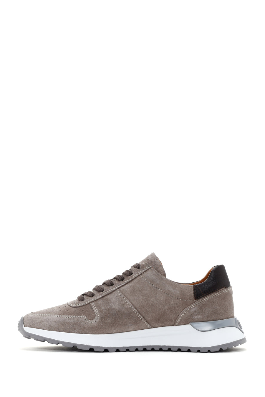 Erkek Vizon Deri Casual Sneaker
