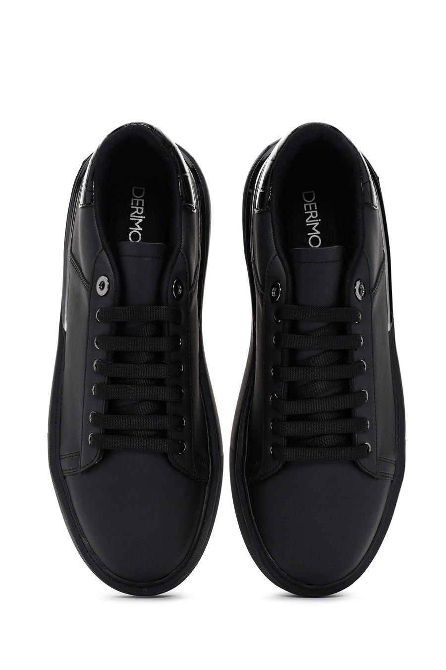 Erkek Siyah Bağcıklı Kalın Tabanlı Sneaker