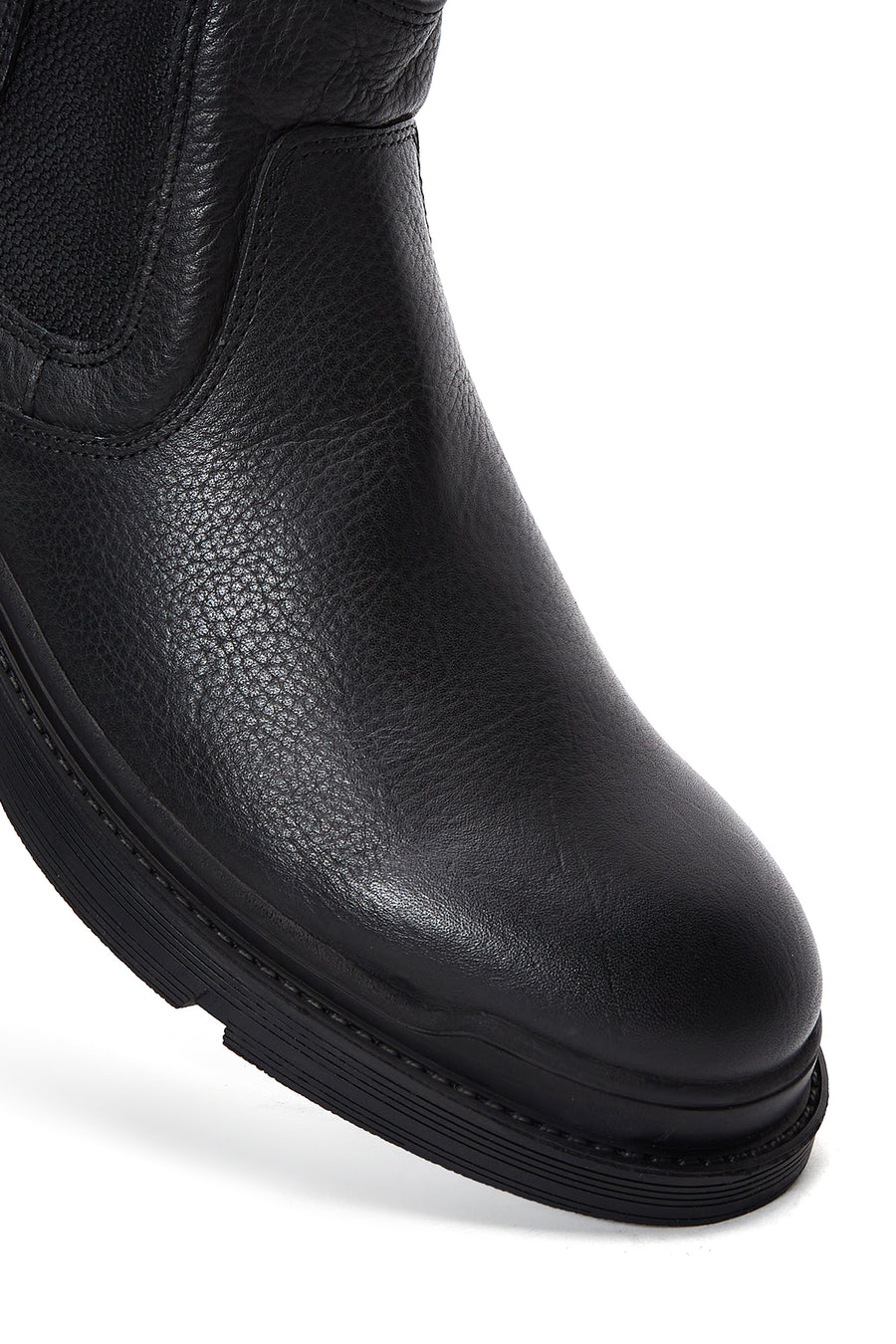 Men's Black Leather Casual Chelsea Boots