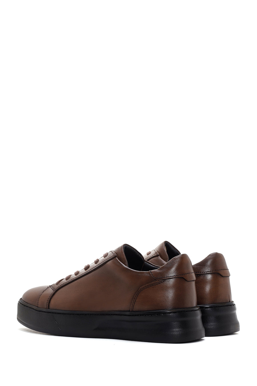 Erkek Kahverengi Deri Sneaker