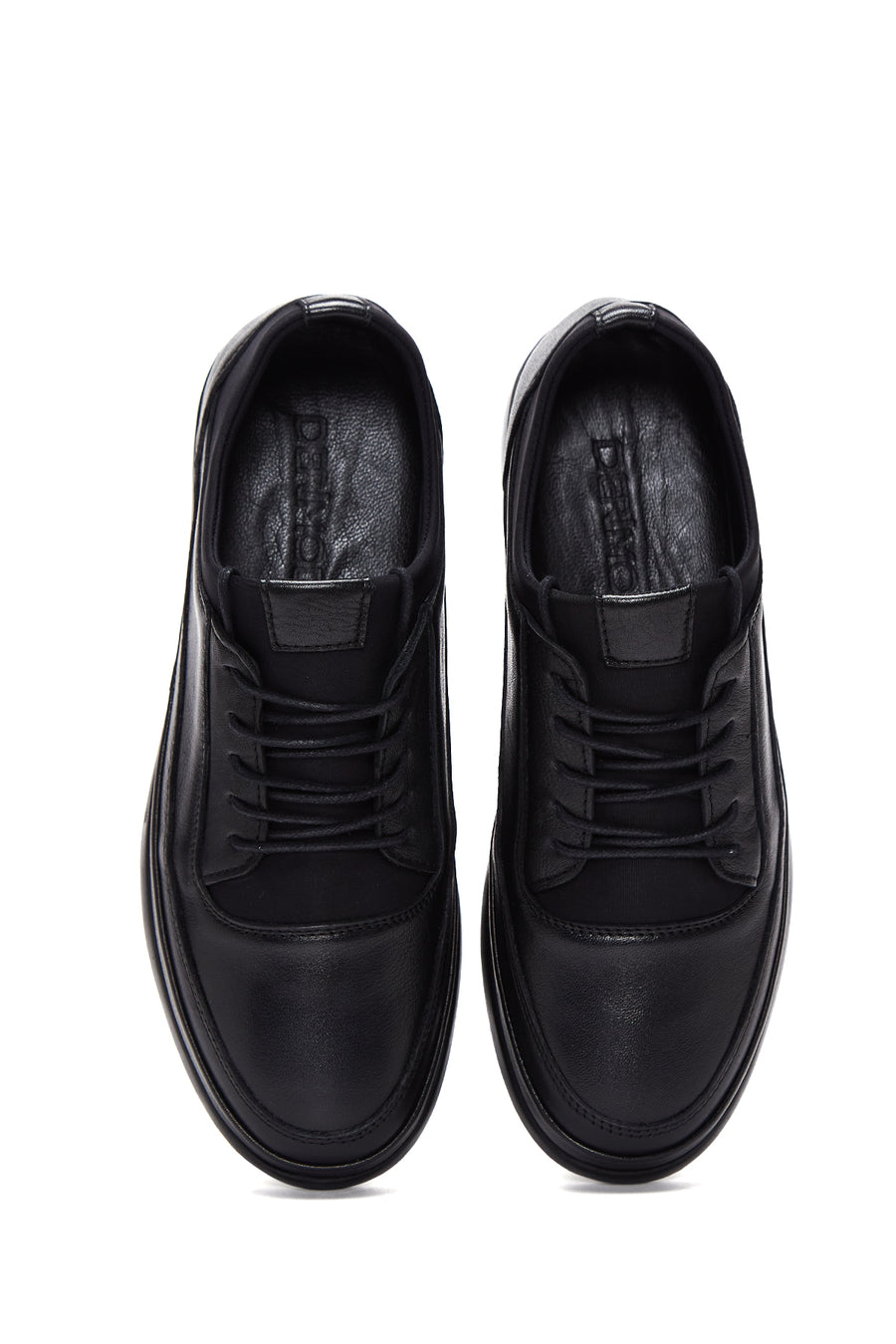Erkek Siyah Deri Casual Sneaker