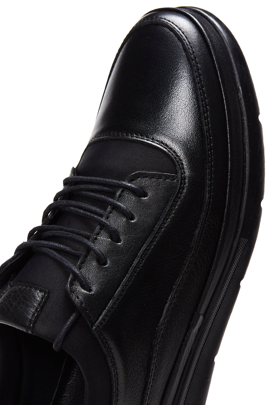 Erkek Siyah Deri Casual Sneaker