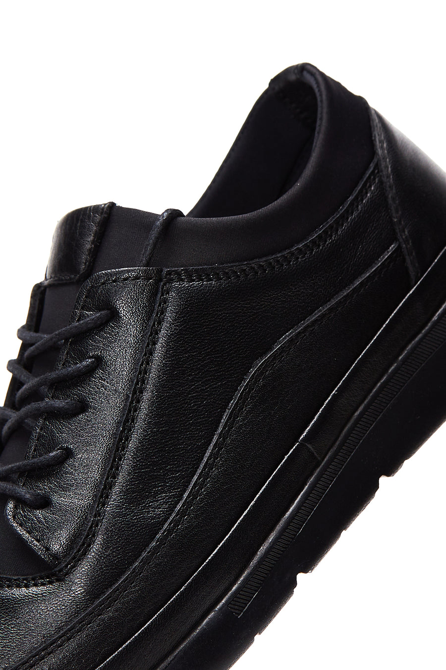 Erkek Siyah Deri Casual Sneaker