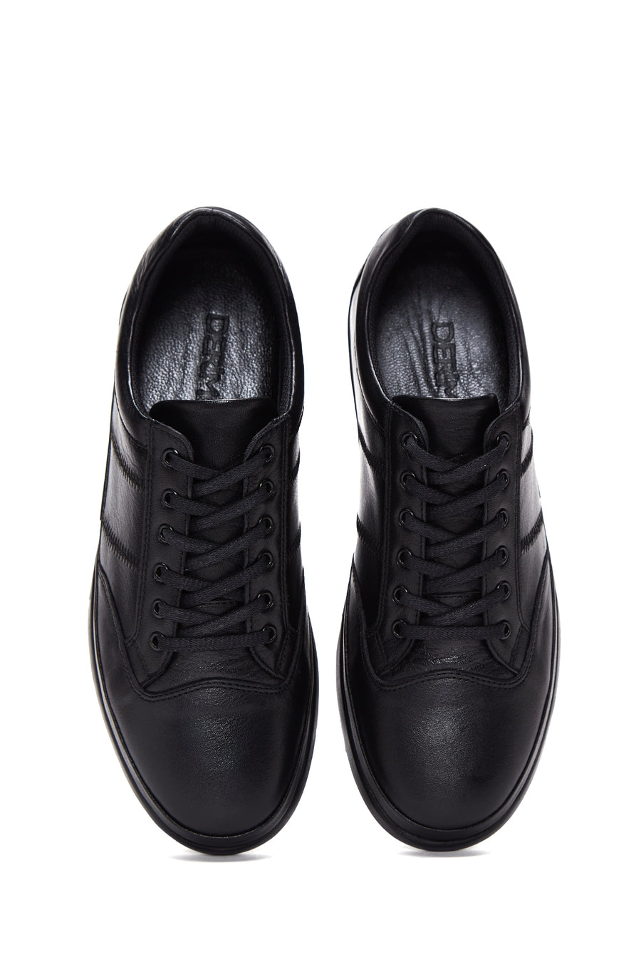 Erkek Siyah Deri Casual Sneaker