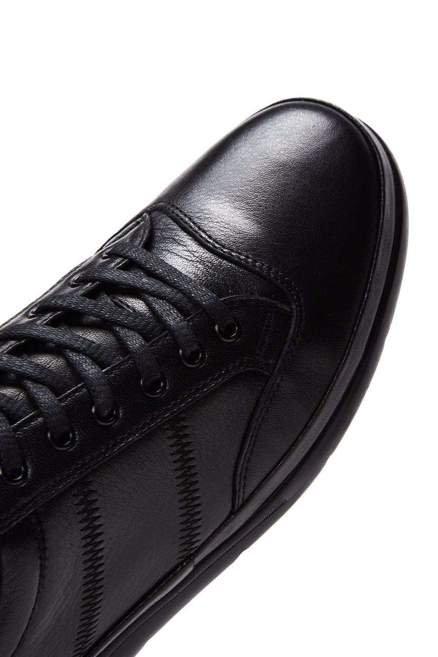 Erkek Siyah Deri Casual Sneaker