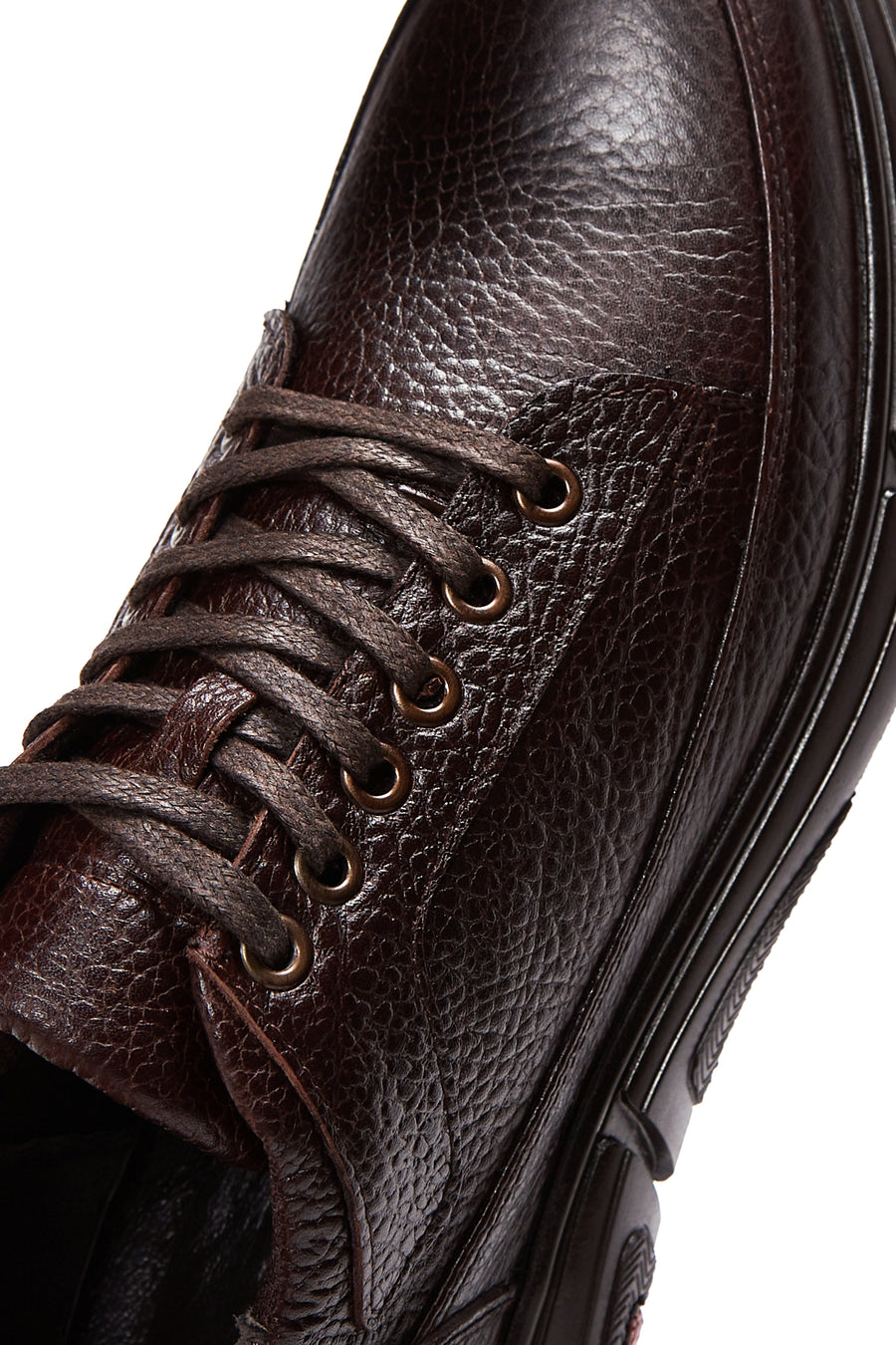 Erkek Kahverengi Deri Casual Sneaker