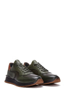 Erkek Yeşil Deri Sneaker | Derimod