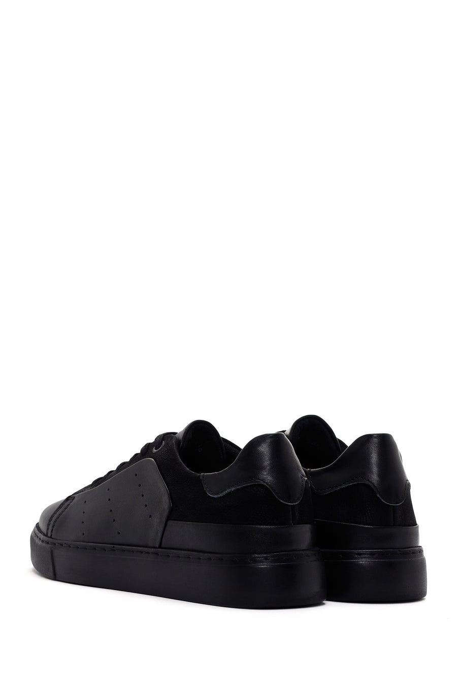 Men's Black Leather Sneaker