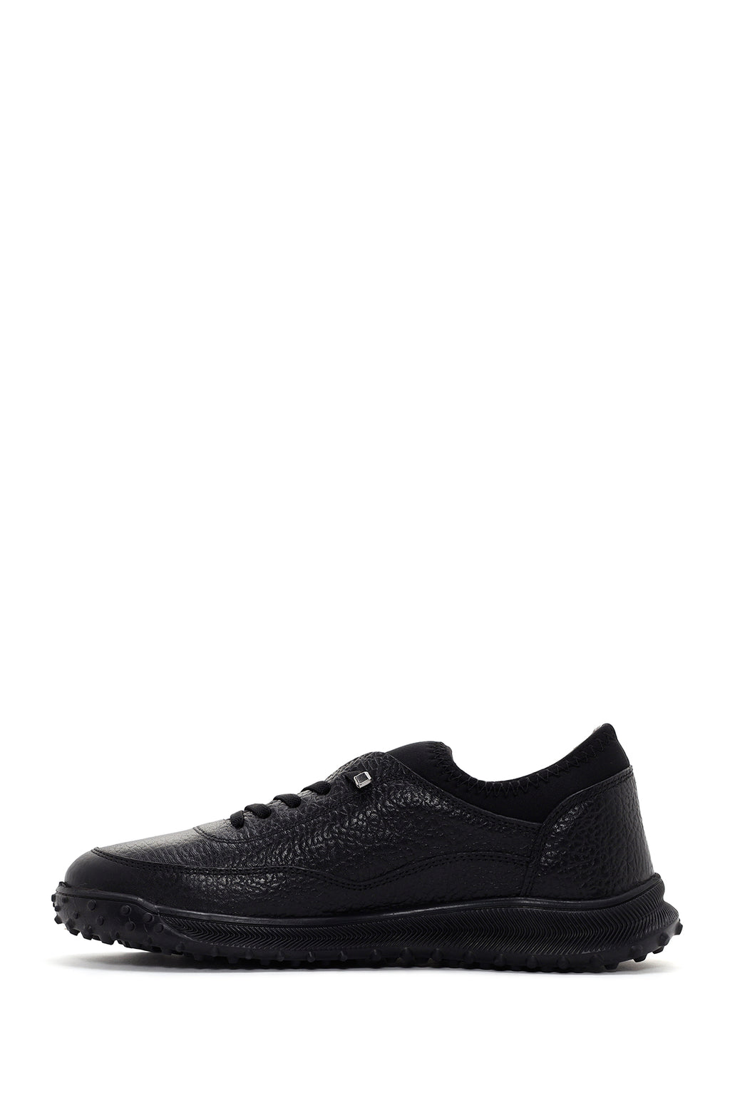 Erkek Siyah Deri Casual Sneaker